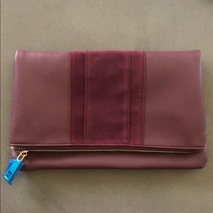 Burgundy clutch